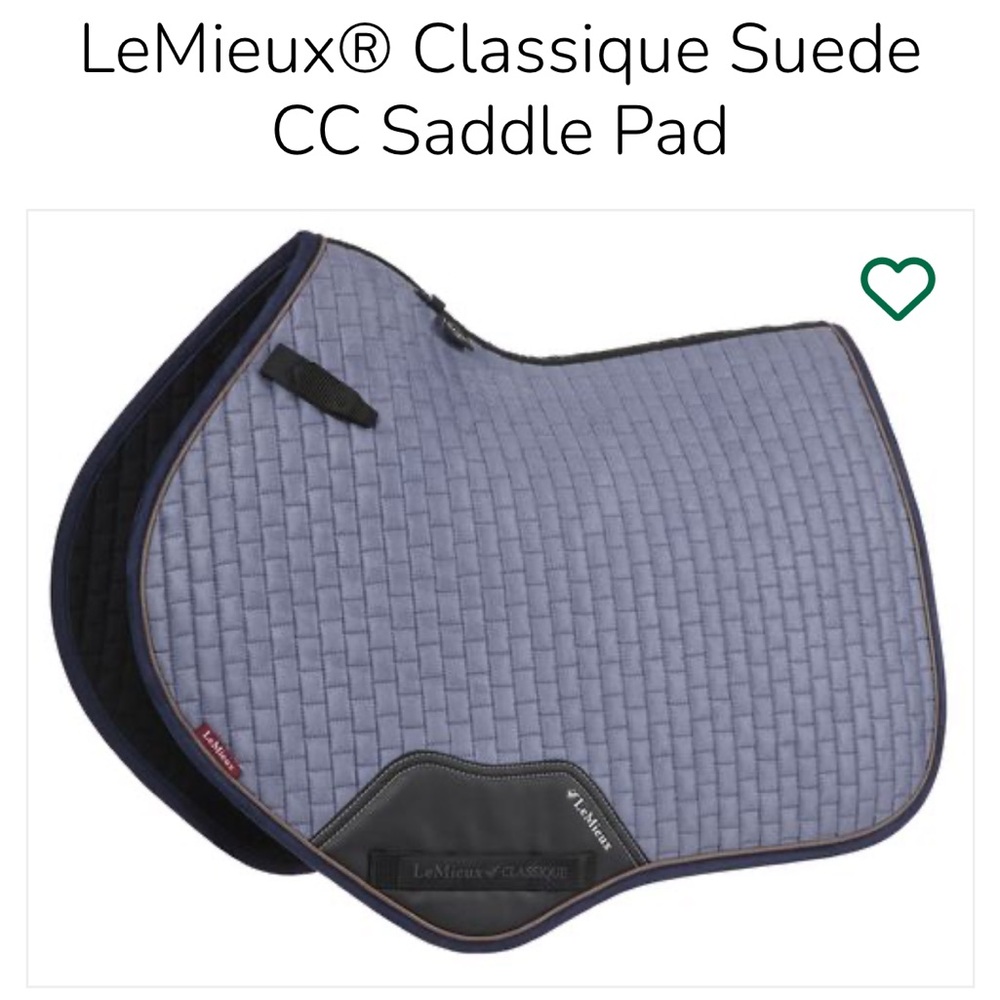 LeMieux Classique Suede CC Saddle Pad Jay Blue Large